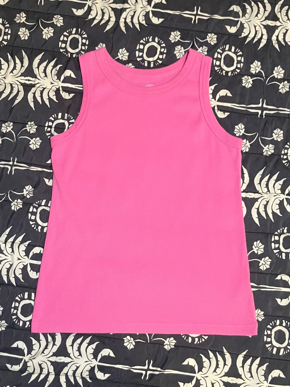 Girl’s Pink Ribbed Tank Top